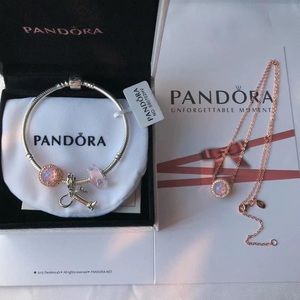 Pandora Bracelet And Chain Set